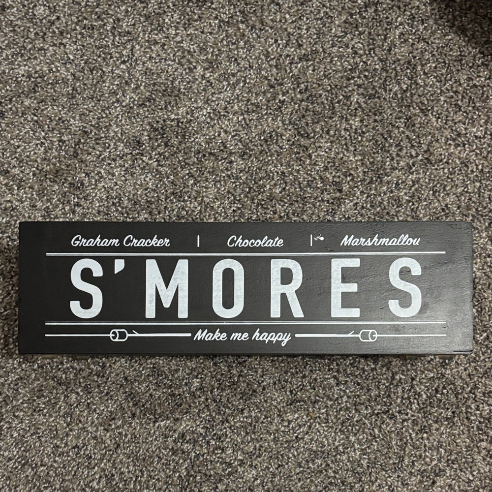 S'Mores Decorative Sign - Black and White